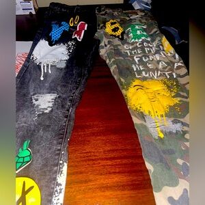 Black and camouflage